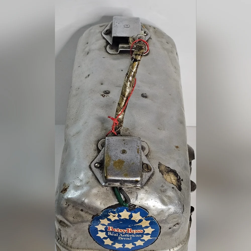 Vintage Non-Rust Sani Kit Aluminum Coal Miner's Lunch Box Pail Bucket Dome Top